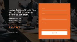 Contact with us on image background - Web Page Design by Nicepage