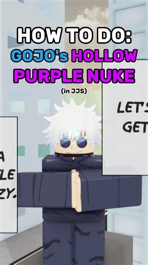 How To Do Gojo’s Hollow Purple Nuke in JJS 😯 #roblox #jjs