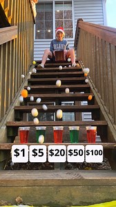 417K views · 4.5K reactions | The Christmas Ping Pong game  Kids and Family play Christmas ping pong backyard game on stairs for money prizes. This video was produced by Fast, Funny & Funfas, Network Media, and Benson Bros. (for entertainment purposes only) | Play Together Stay Together | Facebook