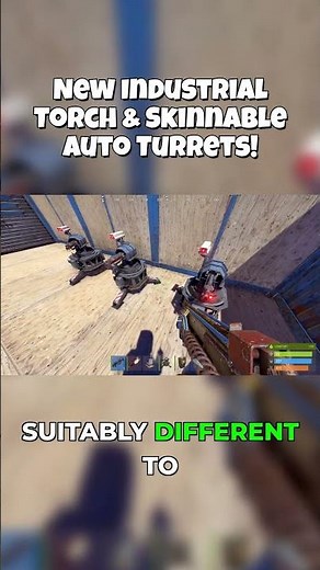 New Industrial Torch & Skinnable Auto Turrets! #rust #rustguide