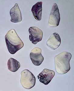 Top Drilled Wampum Shells: Purple Quahog Shell Beads for Jewelry - Etsy