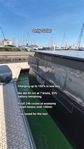 Charging my Solar Boat to 100% in a day