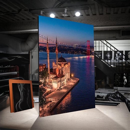 Istanbul Night View Canvas, Bosphorus Bridge Wall Art, Ortaköy Mosque Canvas, Cityscape Night Lights, Turkish Landmark Decoration - Etsy