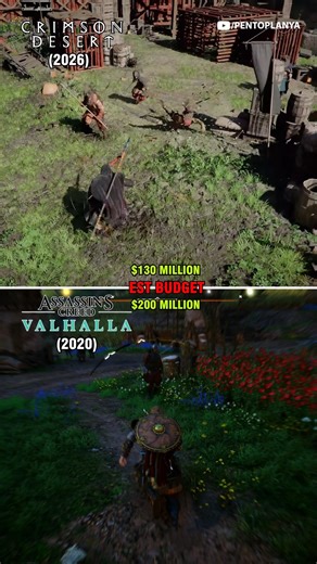 Gameplay Comparison | Crimson Desert vs Assassin's Creed Valhalla (2026 vs 2020)
