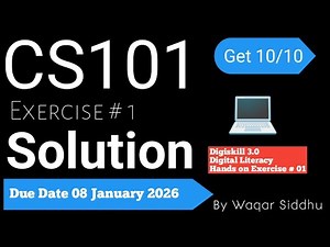 CS101 Digital Literacy Hands On Exercise 1 Solution | DigiSkills 3.0 Batch-02 | Complete Guide