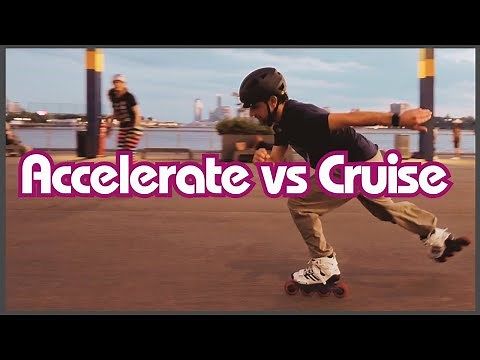 How to inline skate correctly. Acceleration vs maintaining speed (+ outside edges) on rollerblades