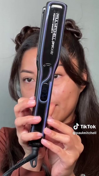 Twist & slick 😍 @Linn Dolly using #PaulMitchell Extra Body Sculpting Foam and Express Ion Smooth Flat Iron 🤍 #hairtutorial