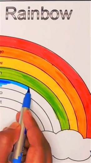color the Rainbow 🌈🖌️#shorts #ytshorts #drawing