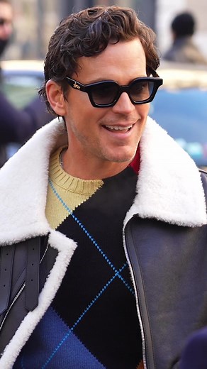 Matt Bomer at Loewe Men's Fall 2024 Runway Show in Paris