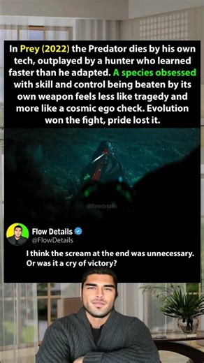 Predator killed by his own tech. The real hunt wasn’t strength — it was adaptation vs ego. #Prey