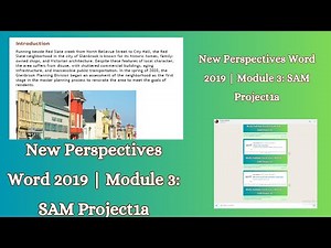 New Perspectives Word 2019 Module 3: SAM Project 1a #newperspectivesword2019 #module3 #samproject1a