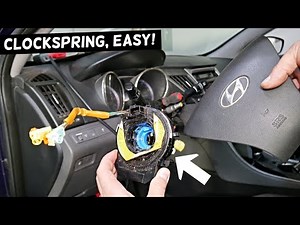 HYUNDAI CLOCKSPRING REMOVAL REPLACEMENT demonstrated on Hyundai Sonata Clock Spring