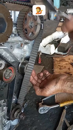 Use a household tool to install the timing belt in place. #everyoneシ゚viralシviralシfypシ゚viralシal #everyonefollowers #everyoneシ゚viralシviralシfypシ゚viralシalシ @ | Anwer Anwer