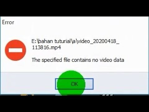 AVS Video Editor Error The Specified File Contains No Video Data / Mengatasi error