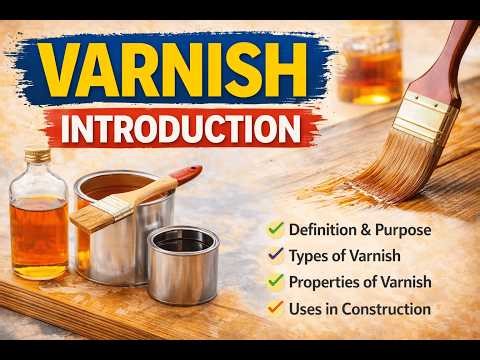 Introduction to Varnish Explained | Uses of Varnish | Construction Materials | Civil Engineering