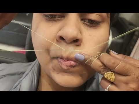 Upper lips threading |how to do |full video @creat1712 sharesubscribe