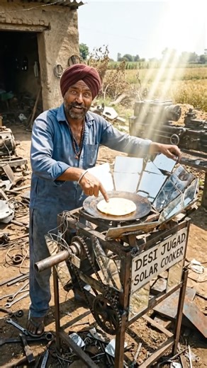 Solar Cooker Roti 😳 | kisaan ka Gas Free Cooking Jugaad 🔥 #shorts