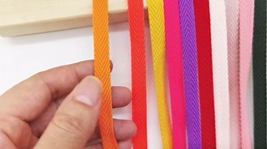 3/8 Inch Herringbone Twill Tape - 25 Yards Polyester Cotton Fabric Trim, 1mm Thick Durable Soft Webbing Strap for Sewing & Garment, Crafting- Flat Double Fold Bias Tape (Off White 004)