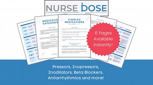 CCRN Review Cardiac Pharmacology Cheat Sheet | Digital Download Cardiac Nurse Medication Study Guide - Etsy
