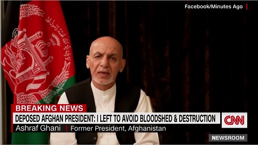 Afghanistan's former President, Ashraf Ghani, is in the United Arab Emirates, its foreign ministry said in a statement. News of his whereabouts comes days after he fled Kabul as the Taliban closed in on the city. Ghani reiterated that he left the country to avoid bloodshed. | CNN