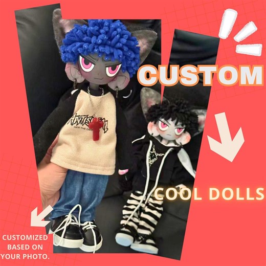 Handmade Customized Rag Dolls-picture Customized Dolls-hand-sewn Dolls-oc Dolls- Plush Dolls-rag Doll-birthday Gift - Etsy Canada