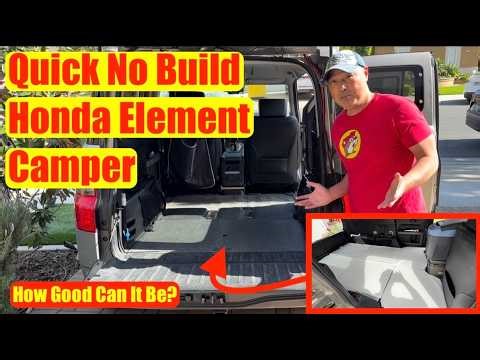 Quick No build Honda Element Camper. Need To Do An Unexpected Camping Trip!