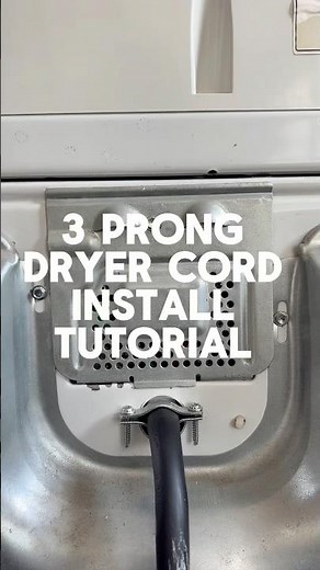 How to swap out a 4 prong dryer cord for a 3 prong dryer cord