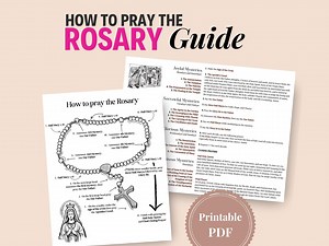 Guide to Praying the Rosary, How to Pray the Rosary Guide, Catholic Devotional Printable, Rosary Beginner's Guide, Catholic Printable - Etsy