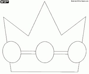 The crown of princess Peach coloring page printable game
