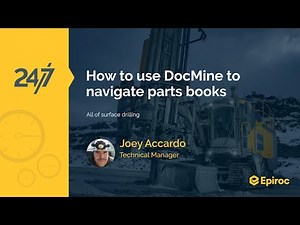 How to use DocMine to navigate parts books | Epiroc surface drills