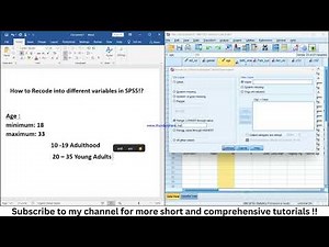 How to recode into different variables in SPSS? | SPSS Tutorials | Urdu/Hindi | Short Video | 2024