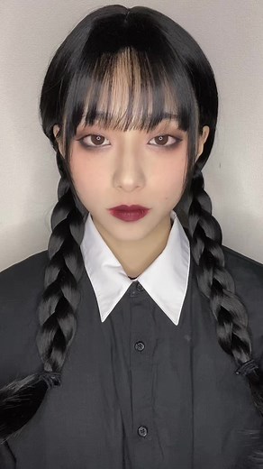 The 日本人顔にはきびしいメイクだった #ウェンズデーアダムス