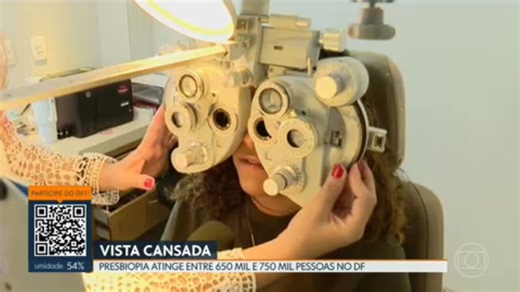 Presbiopia atinge entre 650 mil e 750 mil pessoas no DF