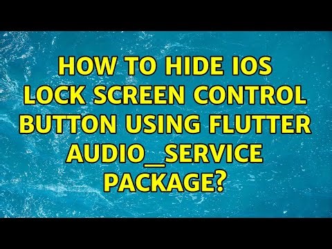 How to hide ios lock screen control button using flutter audio_service package?