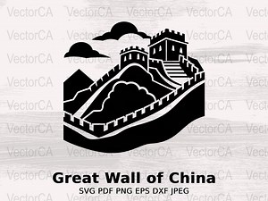Great Wall of China SVG, Digital Download, Vector Illustration, Chinese Landmark Art, Travel Icon, Craft File, Instant Download for Projects - Etsy