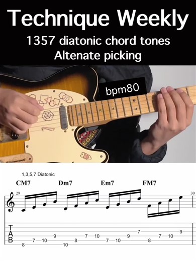 Diatonic Chordtones and Alternate Picking Techniques