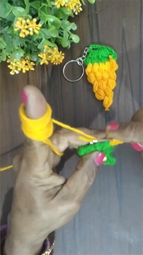 Wool Keyring DIY 🧶 | Easy & Cute Handmade Keychain Craft #shorts