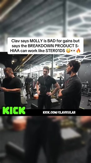 Clav says M0LLY is BAD for gains but says the BREAKDOWN PRODUCT 5-HIAA can work like STER01DS 😳👀🔥 #viral #clavicular