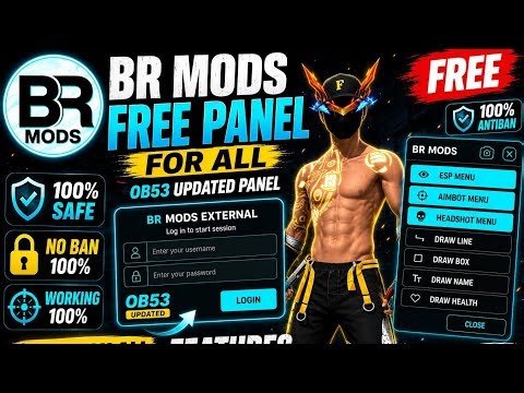 Free Key br mods Android Root Best Panel 🔥 || Muneeb Panel || Free Fire Panel || BR MODS Panel Free