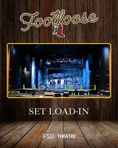 FSU School Of Theatre on Instagram: "Welcome to Bomont! The Fallon Theatre is getting ready to cut loose thanks to the incredible work of our production team. Kick off a revolution! Join Ren and the teens of Bomont as they fight for their right to dance in this electrifying '80s musical. 📍 Footloose plays at the Fallon Theatre February 20 - March 1 🎟️ tickets.theatre.fsu.edu ⚠️ Audience Advisory: mild language, mature themes, and depictions of teenage substance use, addresses grief, domestic i