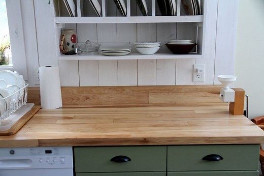 How We Made Kitchen Countertops from Hardwood Flooring • A Traditional Life