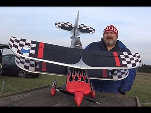 THE BEAST E-Flite Carbon-Z P2 Prometheus Biplane 1.2m BNF Basic 6S Flight review and sound test