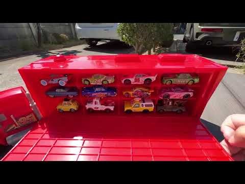 Disney Cars Mini Racers! 🏎️ Portable Storage Case & Track Set Fun