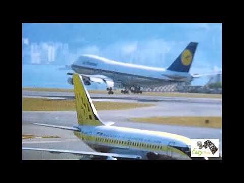 Plane Spotting in the 70s. Filmed using a Super 8mm movie camera at Kai Tak Airport.