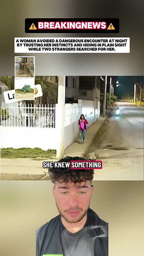 A woman avoided a dangerous encounter at night by trusting her instincts and hiding in plain sight while two strangers searched for her.#usa_tiktok #viral #scarytiktoks #creepy #scary