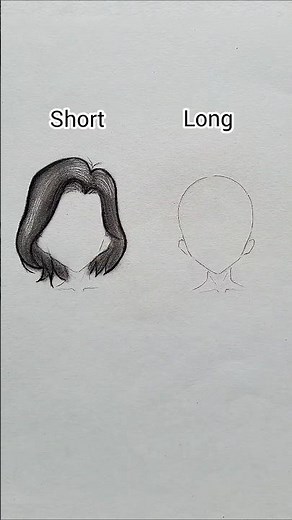 Which Looks Better ? Short vs Long Hair Sketching 🤔🎨 #art #viral #trending
