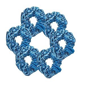 Bandana Scrunchies - Set of 6 - Light Blue