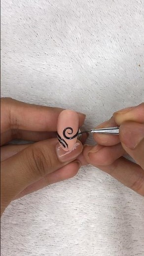 Easy Black & Gold Swirl Nail Art Tutorial! ✨💅 (Satisfying Reveal)