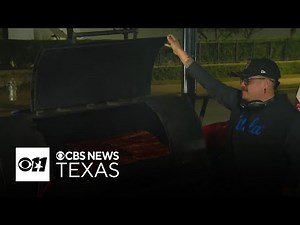 Bo Evans hangs out with tailgaters before the Dallas Cowboys, Kansas City Chiefs game