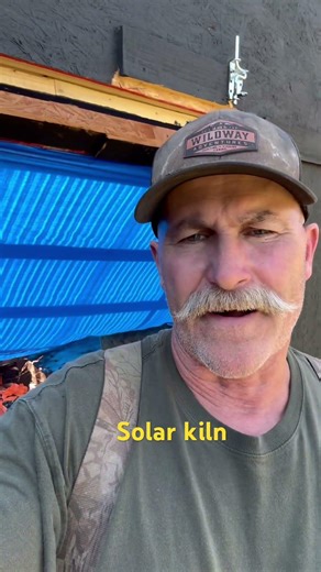 Solar kiln is complete. Up and running. Full of walnut slabs. #sawmill #kiln #woodslab #logging #diy